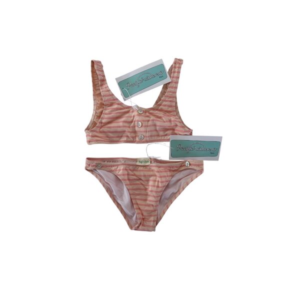 PACIFIC RAINBOW - BIKINI - STRIPE - LIGHT /DARK PINK - NEW WITH TAG - Picture 2 of 4